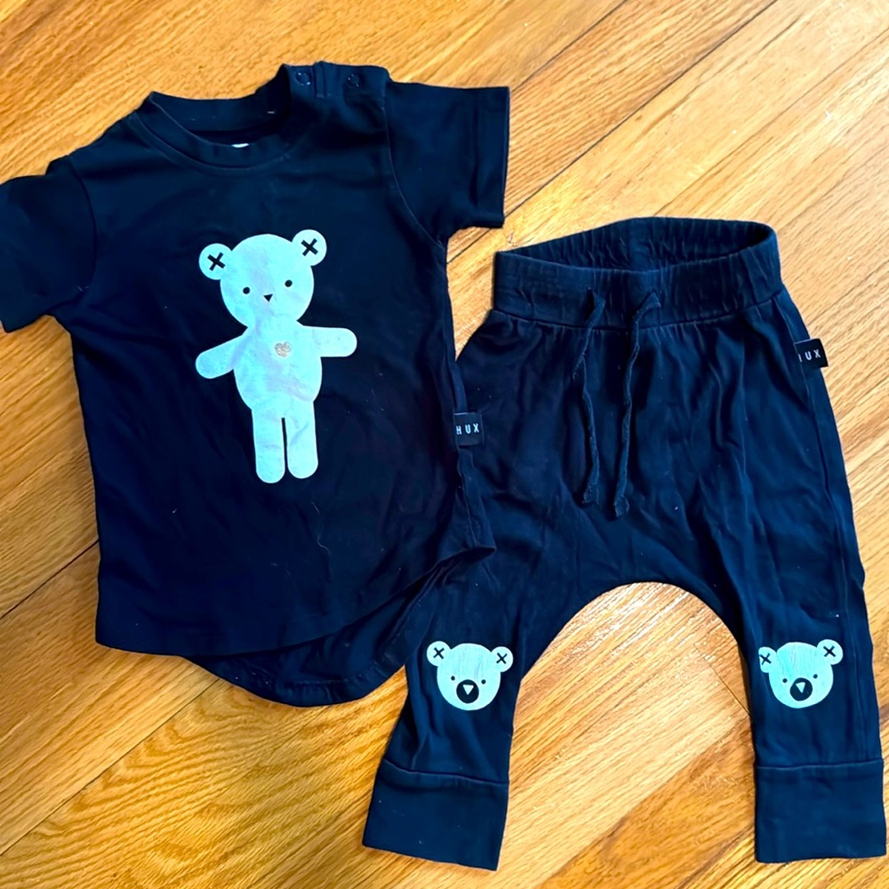 6-12 months huxbaby organic cotton outfit